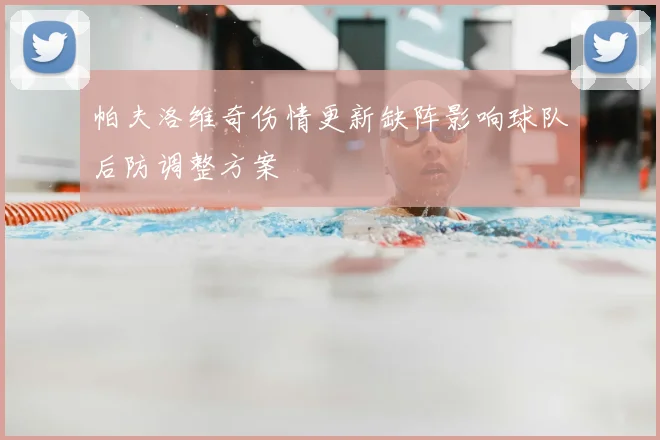 帕夫洛维奇伤情更新缺阵影响球队后防调整方案